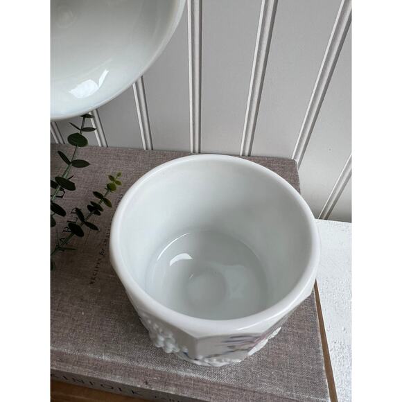 Vintage Milk Glass Painted Candy Dish Westmoreland Charleston Rose | Coquette - Picture 8 of 11